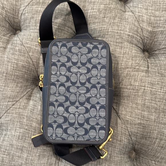 Coach Bag Denim Signature Crossbody Fanny Messenger - Picture 16 of 17